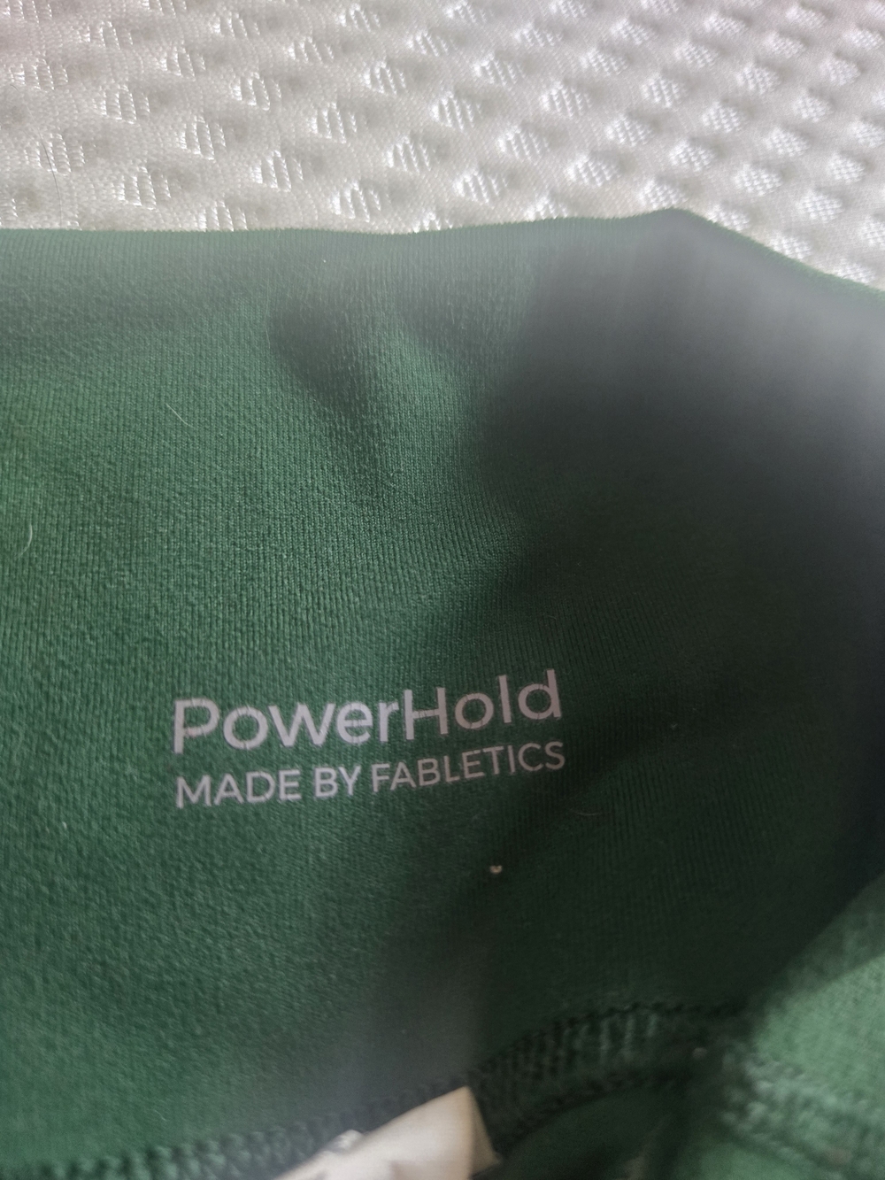 Fabletics Define PowerHold High-Waisted Leggings 7/8 Palm Green & Abyss - Picture 4 of 6